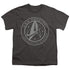 STAR TREK DISCOVERY/DISCOVERY CREST - S/S YOUTH 18/1 - CHARCOAL