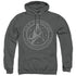 STAR TREK DISCOVERY/ENTERPRISE CREST - ADULT PULLOVER HOODIE - CHARCOAL