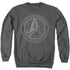 STAR TREK DISCOVERY/ENTERPRISE CREST - ADULT CREWNECK SWEATSHIRT - CHARCOAL