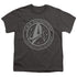 STAR TREK DISCOVERY/ENTERPRISE CREST - S/S YOUTH 18/1 - CHARCOAL