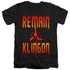 STAR TREK DISCOVERY/REMAIN KLINGON - S/S ADULT V-NECK 30/1 - BLACK