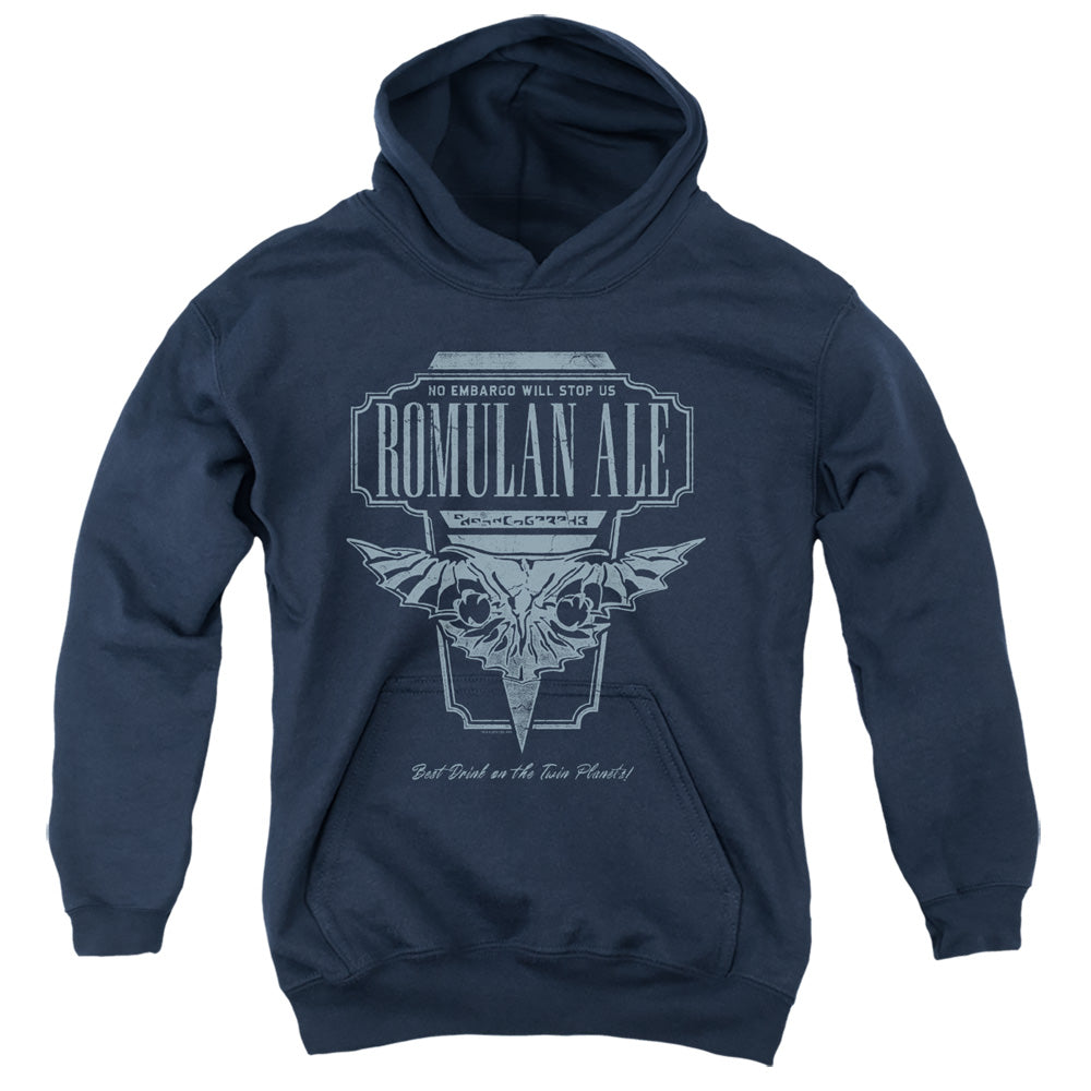 STAR TREK THE NEXT GENERATION/ROMULAN ALE - YOUTH PULLOVER HOODIE - NAVY