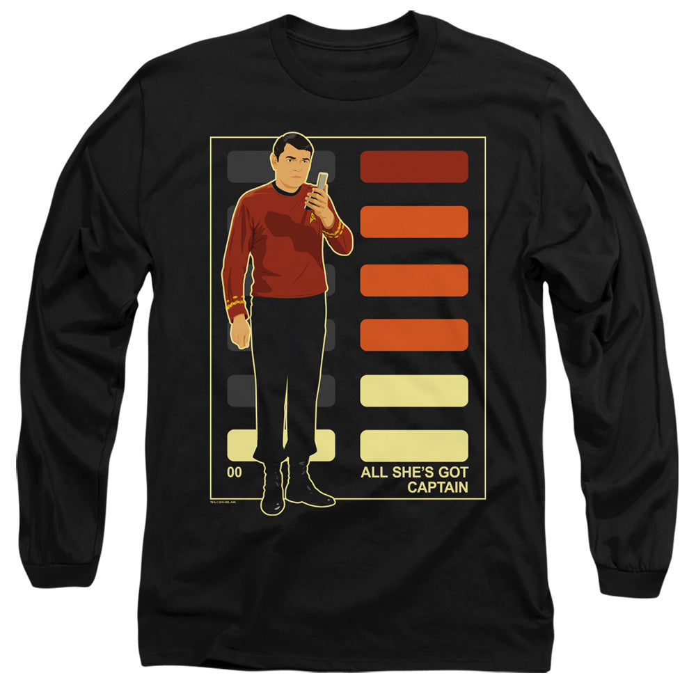 STAR TREK/ALL SHES GOT CAPTAIN - L/S ADULT 18/1 - BLACK