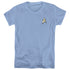 STAR TREK/SCIENCE UNIFORM - S/S WOMENS TEE - CAROLINA BLUE