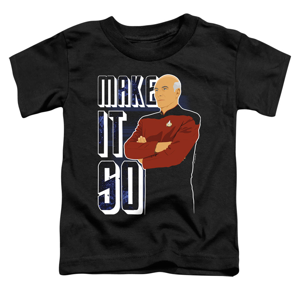 STAR TREK THE NEXT GENERATION/MAKE IT SO - S/S TODDLER TEE - BLACK