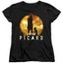 STAR TREK PICARD/A MAN AND HIS DOG - S/S WOMENS TEE - BLACK