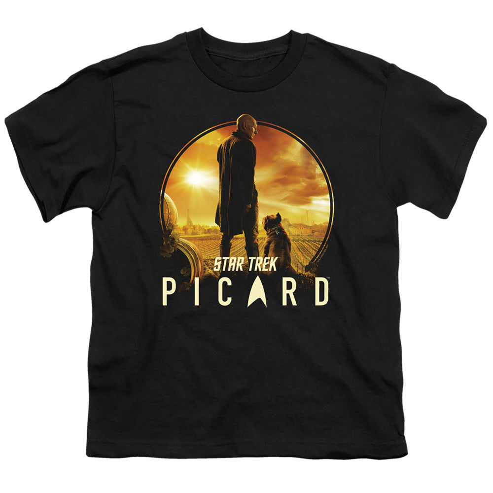 STAR TREK PICARD/A MAN AND HIS DOG - S/S YOUTH 18/1 - BLACK