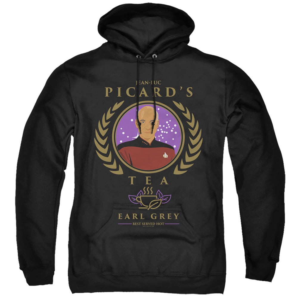 STAR TREK THE NEXT GENERATION/TEA EARL GREY HOT - ADULT PULLOVER HOODIE - BLACK