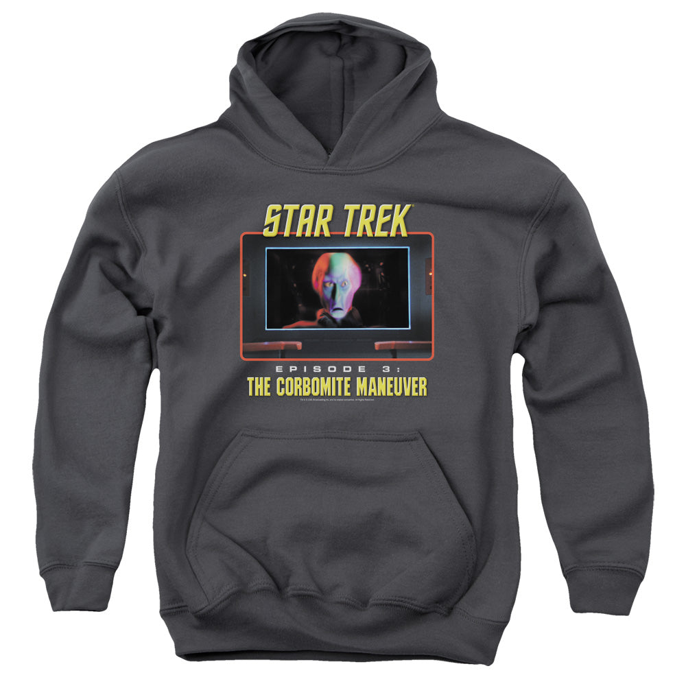 ST ORIGINAL/THE CORBOMITE MANEUVER - YOUTH PULLOVER HOODIE - CHARCOAL