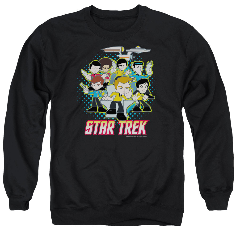 QUOGS/QUOGS COLLAGE - ADULT CREWNECK SWEATSHIRT - BLACK
