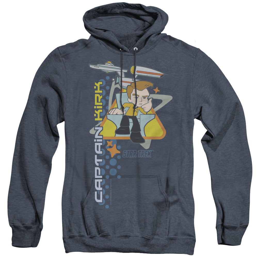 QUOGS/CAPTAINS CHAIR - ADULT HEATHER HOODIE - NAVY