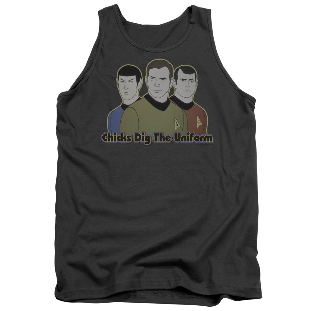 STAR TREK/DIG IT - ADULT TANK - CHARCOAL