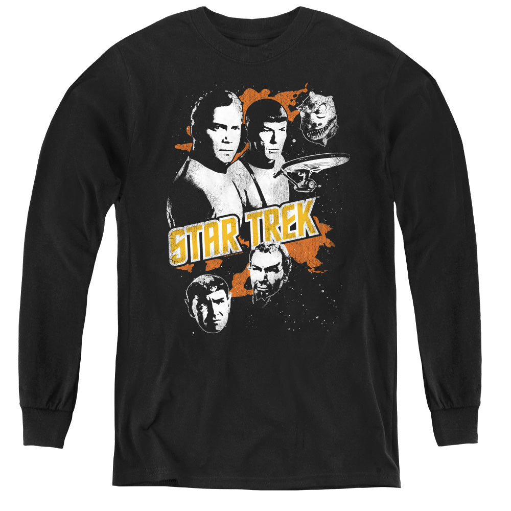 STAR TREK/GRAPHIC GOOD VS EVIL - YOUTH LONG SLEEVE TEE - BLACK