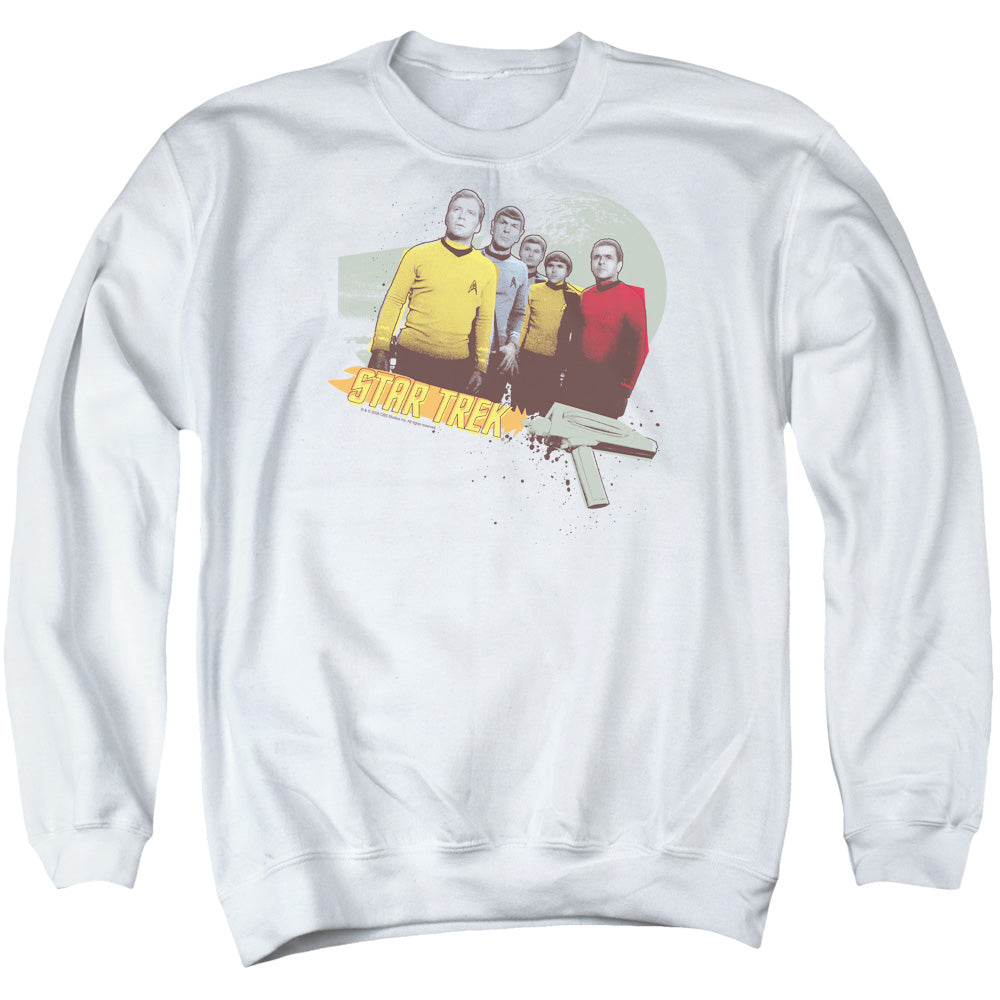 STAR TREK/STRANGE NEW WORLDS - ADULT CREWNECK SWEATSHIRT - WHITE