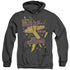 STAR TREK/SET PHASERS - ADULT HEATHER HOODIE - BLACK