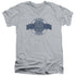 CSI/VEGAS BADGE - S/S ADULT V-NECK 30/1 - ATHLETIC HEATHER