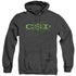 CSI/SKETCHY SHADOW - ADULT HEATHER HOODIE - BLACK