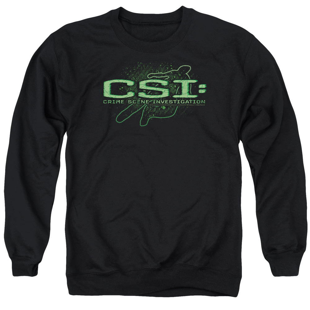 CSI/SKETCHY SHADOW - ADULT CREWNECK SWEATSHIRT - BLACK