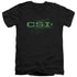 CSI/SKETCHY SHADOW - S/S ADULT V-NECK 30/1 - BLACK