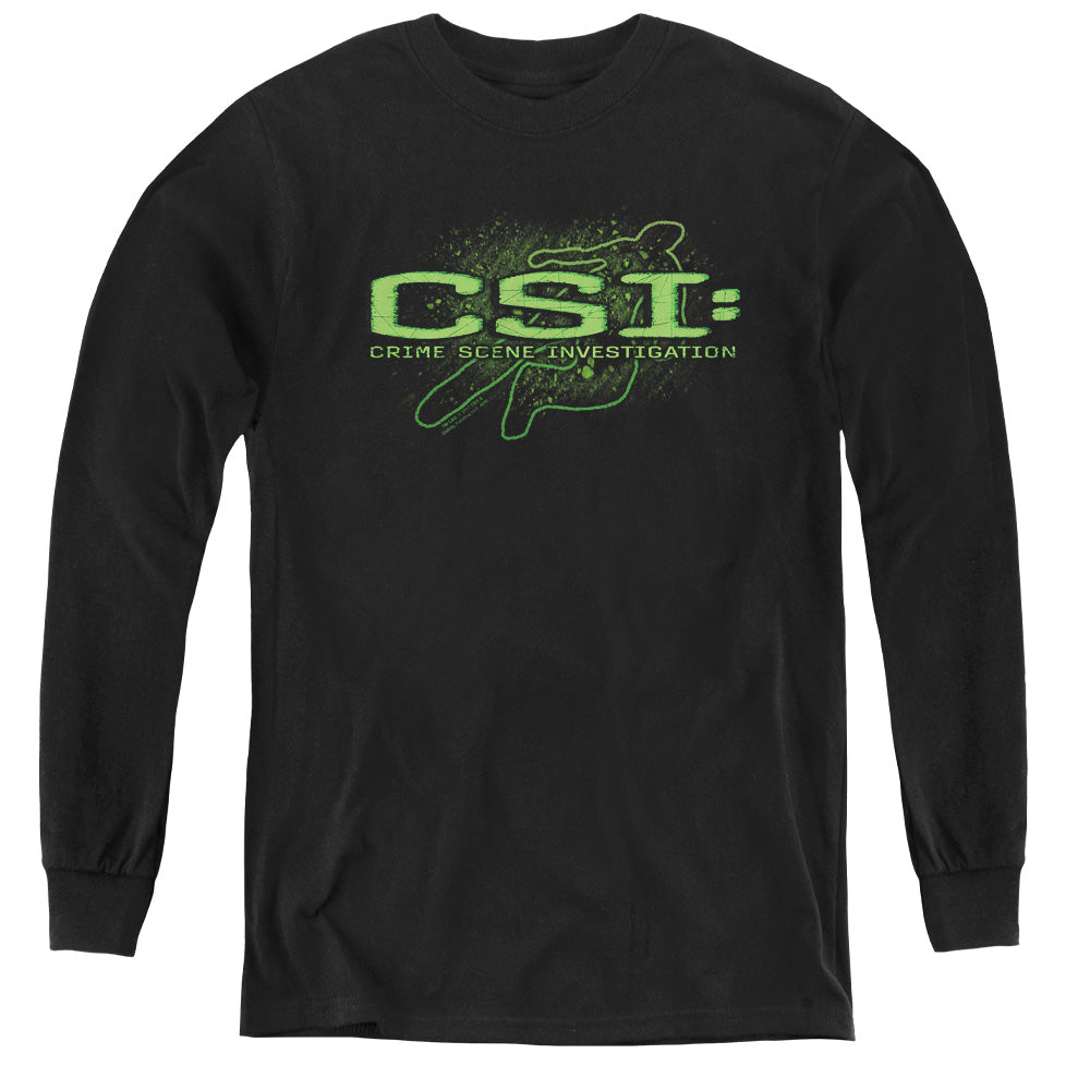 CSI/SKETCHY SHADOW - YOUTH LONG SLEEVE TEE - BLACK