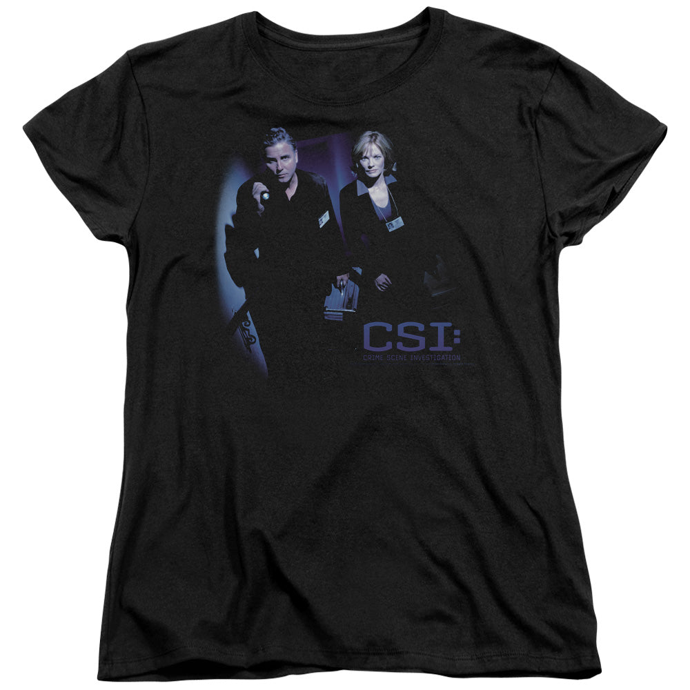 CSI/AT THE SCENE - S/S WOMENS TEE - BLACK