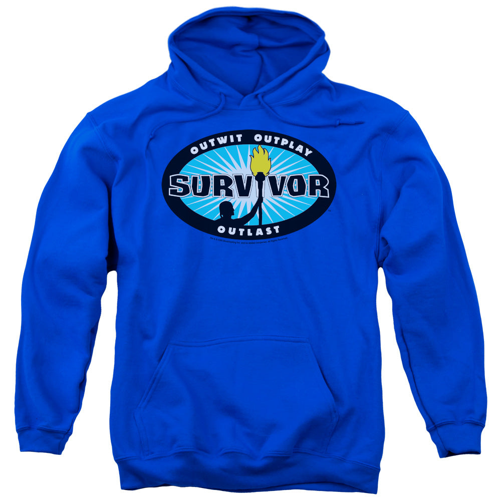 SURVIVOR/BLUE BURST - ADULT PULLOVER HOODIE - ROYAL BLUE