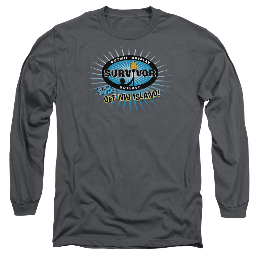 SURVIVOR/OFF MY ISLAND -  L/S ADULT 18/1  - CHARCOAL