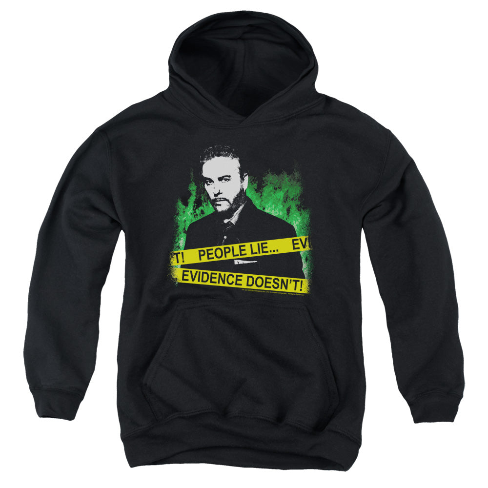 CSI/PEOPLE LIE - YOUTH PULLOVER HOODIE - BLACK