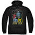 STAR TREK/WARP FACTOR 4 - ADULT PULLOVER HOODIE - BLACK
