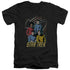 STAR TREK/WARP FACTOR 4 - S/S ADULT V-NECK 30/1 - BLACK