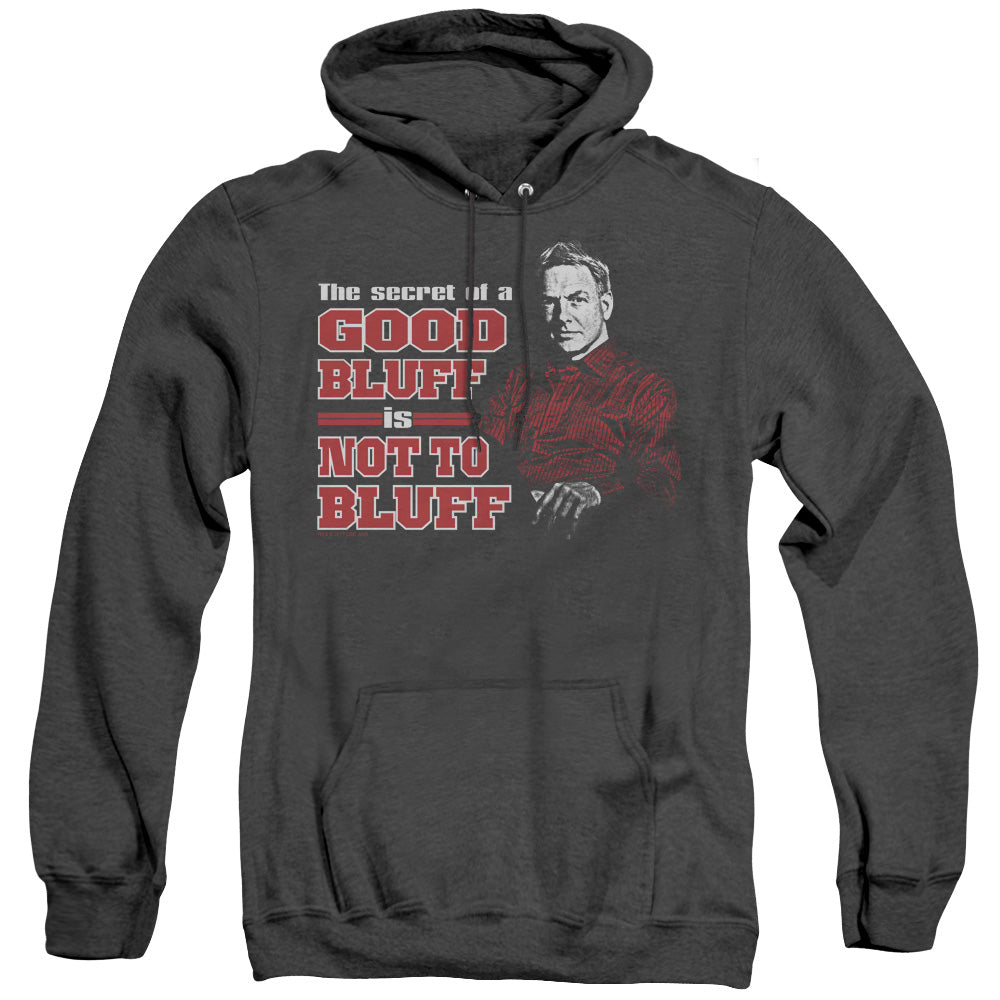 NCIS/NO BLUFFING - ADULT HEATHER HOODIE - BLACK