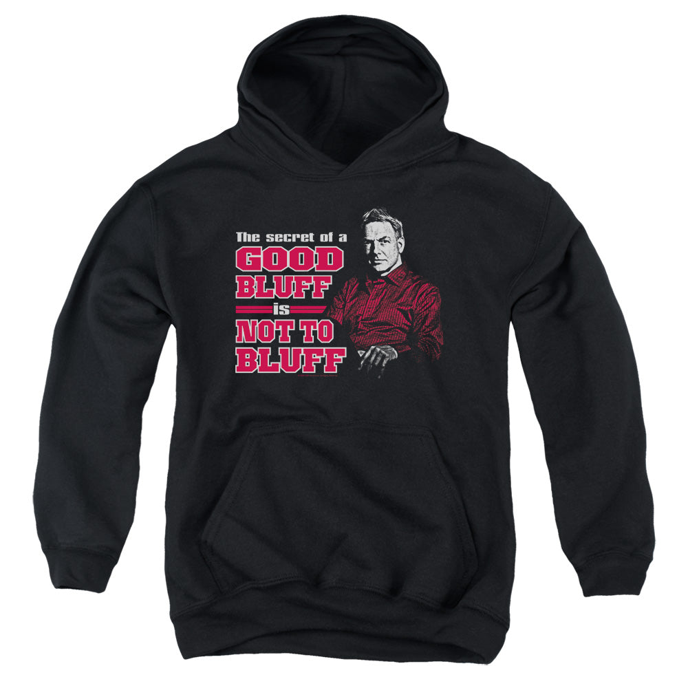 NCIS/NO BLUFFING - YOUTH PULLOVER HOODIE - BLACK