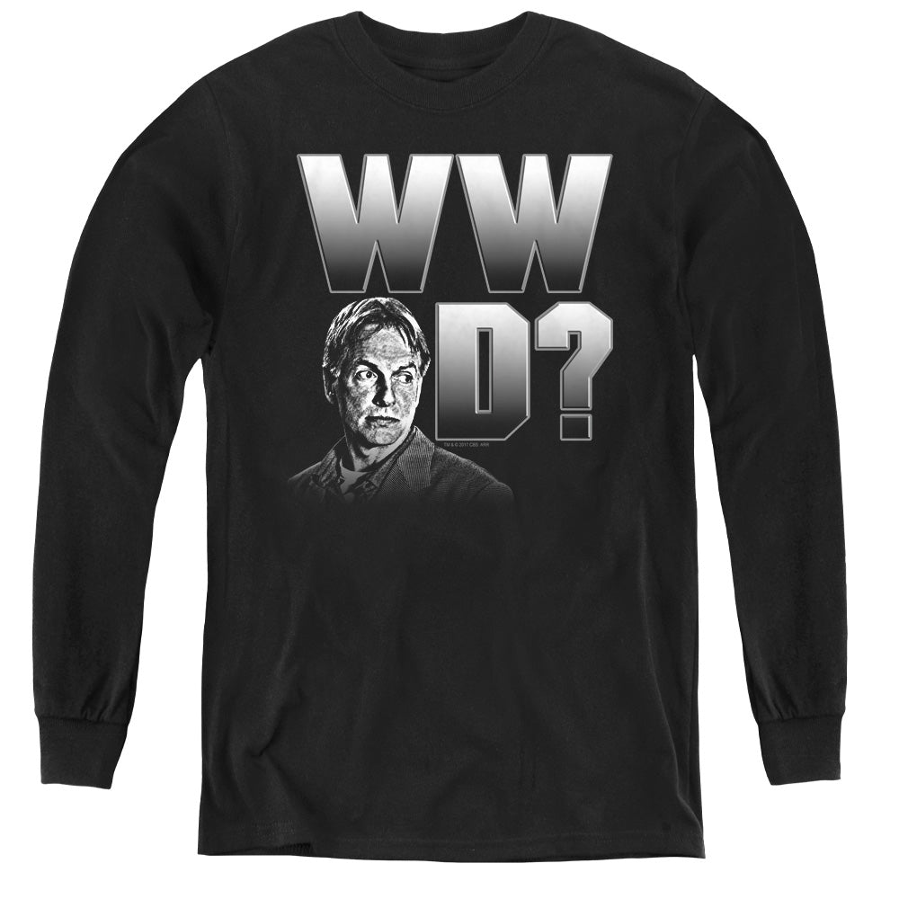 NCIS/WHAT WOULD GIBBS DO - YOUTH LONG SLEEVE TEE - BLACK
