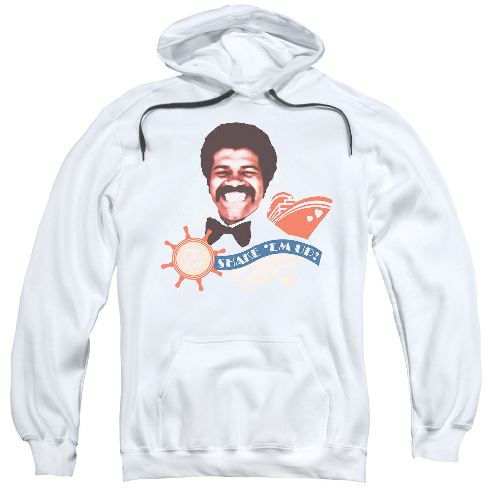 LOVE BOAT/SHAKE EM UP - ADULT PULLOVER HOODIE - WHITE