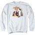 HAPPY DAYS/NO CARDIGANS - ADULT CREWNECK SWEATSHIRT - WHITE