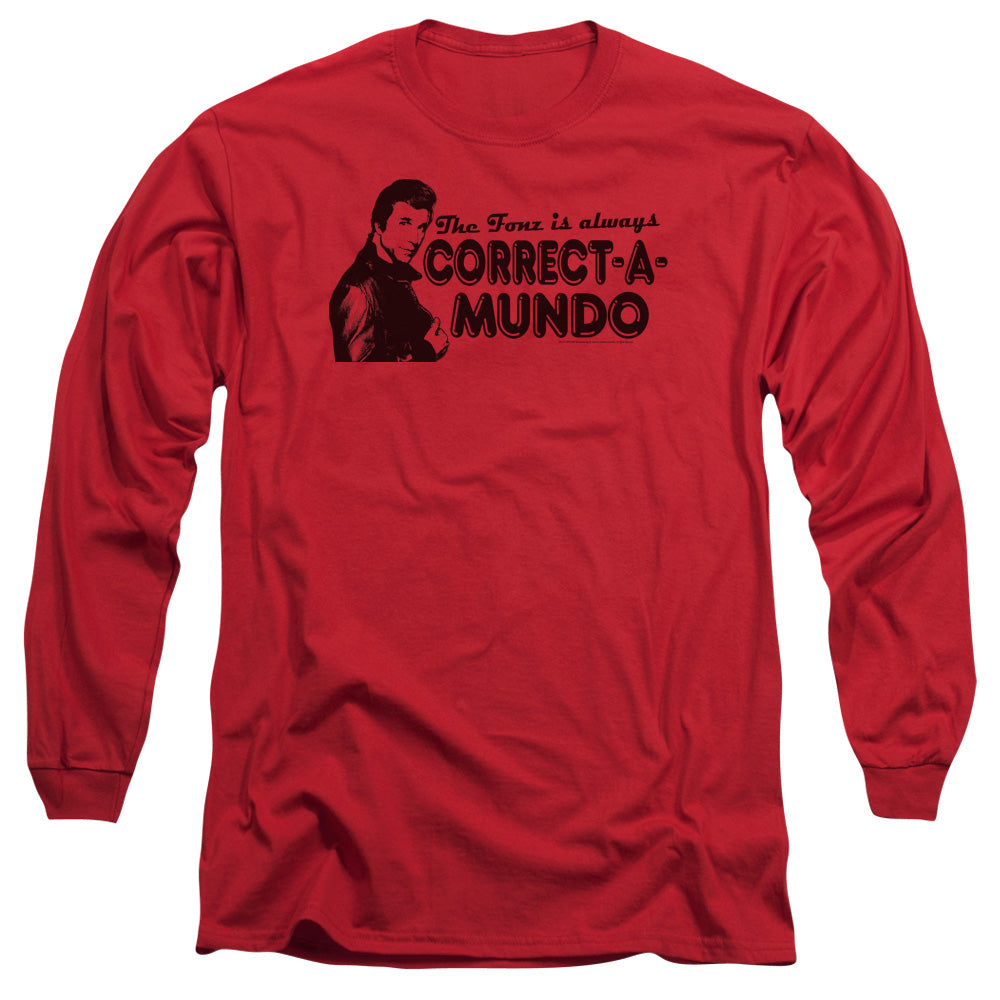 HAPPY DAYS/CORRECT A MUNDO -  L/S ADULT 18/1  - RED
