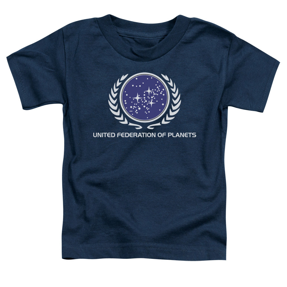 STAR TREK/UNITED FEDERATION LOGO - S/S TODDLER TEE - NAVY