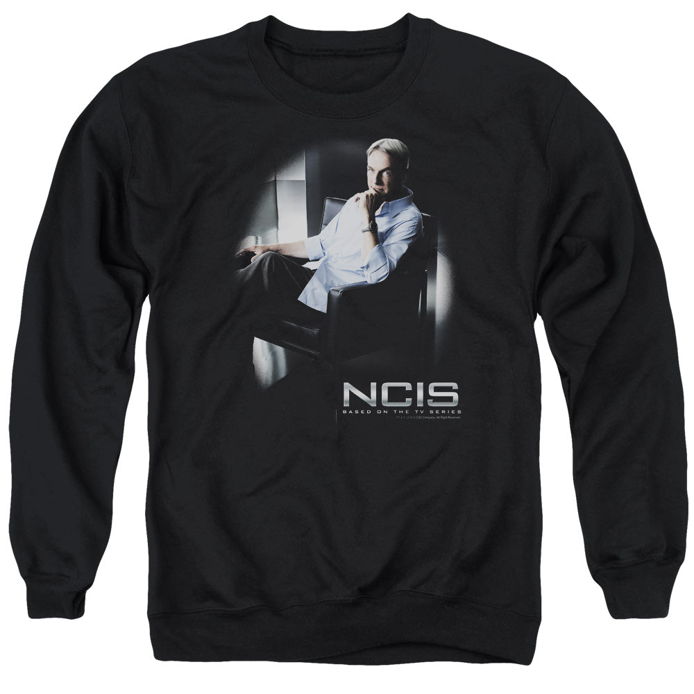 NCIS/GIBBS PONDERS - ADULT CREWNECK SWEATSHIRT - BLACK