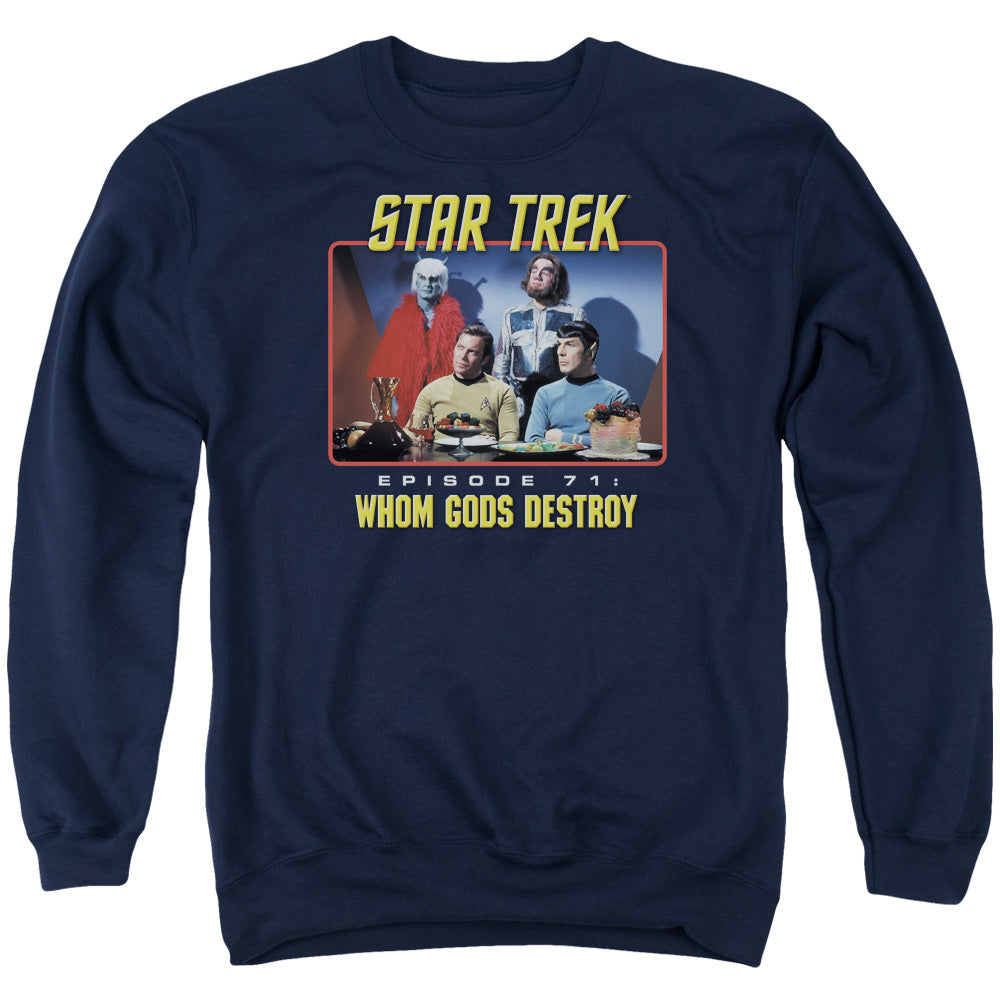 STAR TREK/EPISODE 71 - ADULT CREWNECK SWEATSHIRT - NAVY