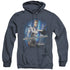 STAR TREK/SEVEN OF NINE - ADULT HEATHER HOODIE - NAVY