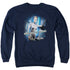 STAR TREK/SEVEN OF NINE - ADULT CREWNECK SWEATSHIRT - NAVY