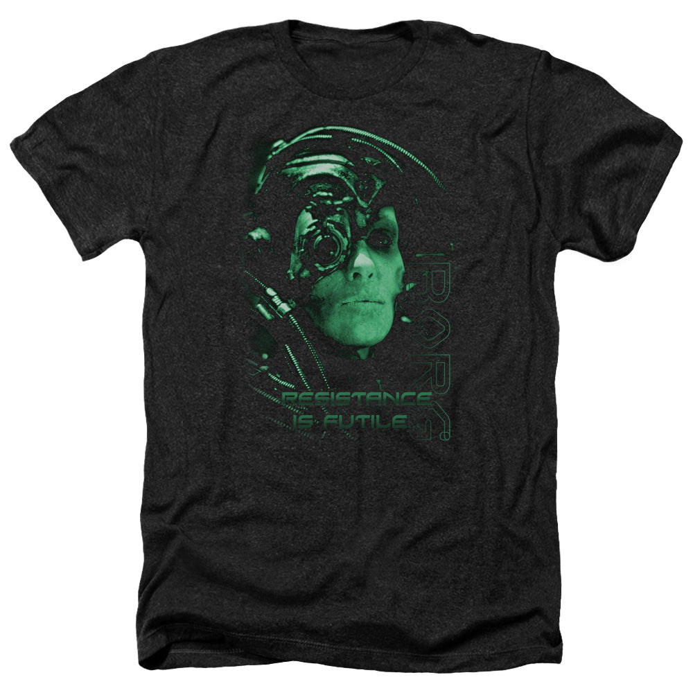 STAR TREK/RESISTANCE IS FUTILE - ADULT HEATHER - BLACK