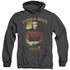 STAR TREK/POKER FACE - ADULT HEATHER HOODIE - BLACK