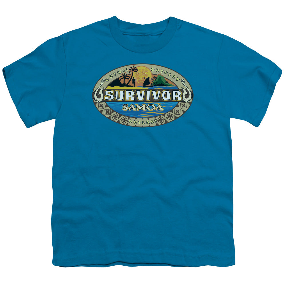 SURVIVOR/SAMOA LOGO - S/S YOUTH 18/1 - TURQUOISE