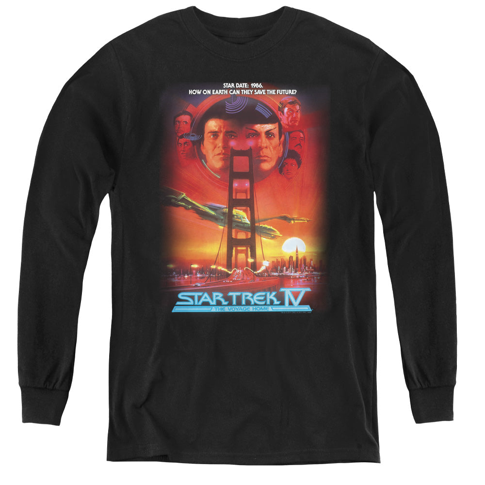 STAR TREK/THE VOYAGE HOME(MOVIE) - YOUTH LONG SLEEVE TEE - BLACK