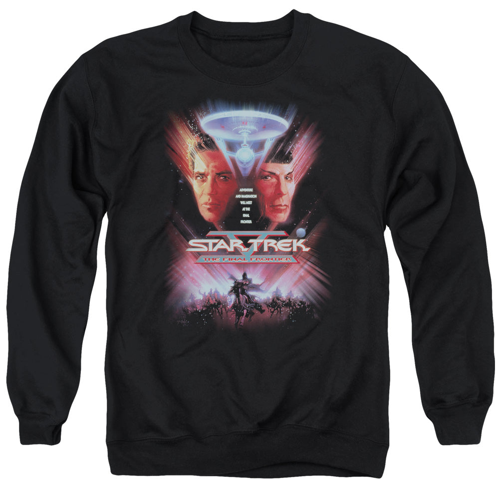 STAR TREK/THE FINAL FRONTIER(MOVIE) - ADULT CREWNECK SWEATSHIRT - BLACK