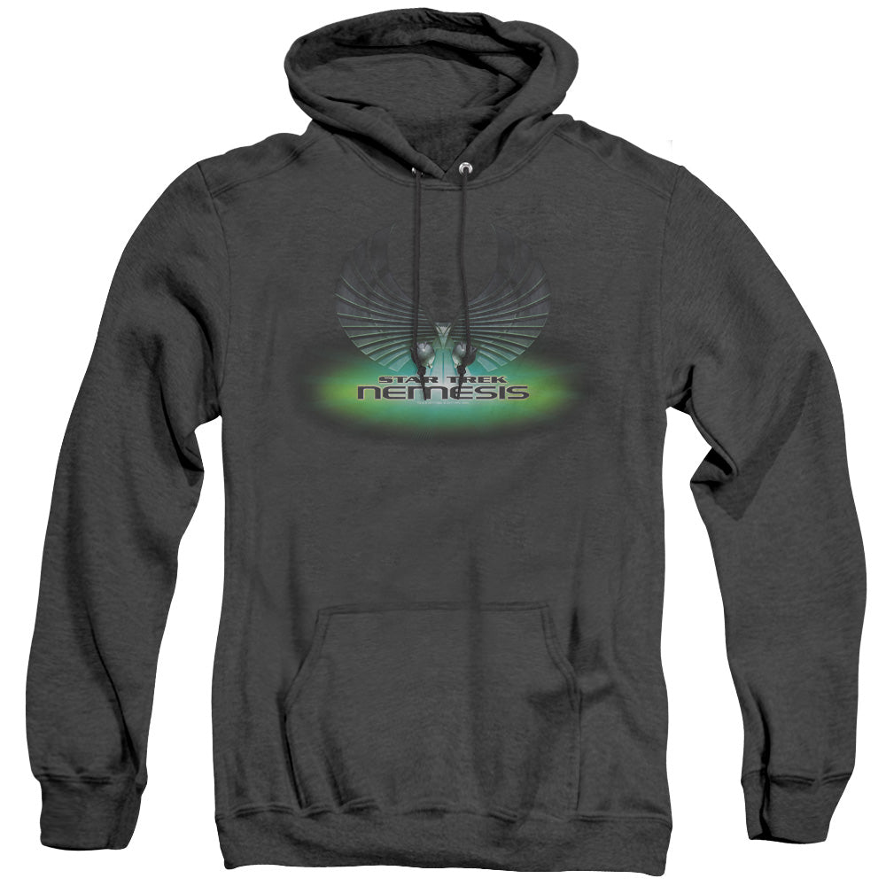 STAR TREK/NEMESIS(MOVIE) - ADULT HEATHER HOODIE - BLACK
