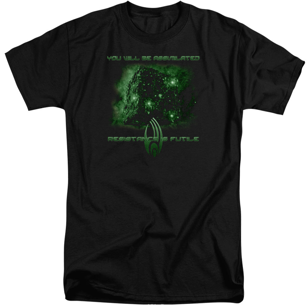 STAR TREK/ASSIMILATE - S/S ADULT TALL 18/1 - BLACK
