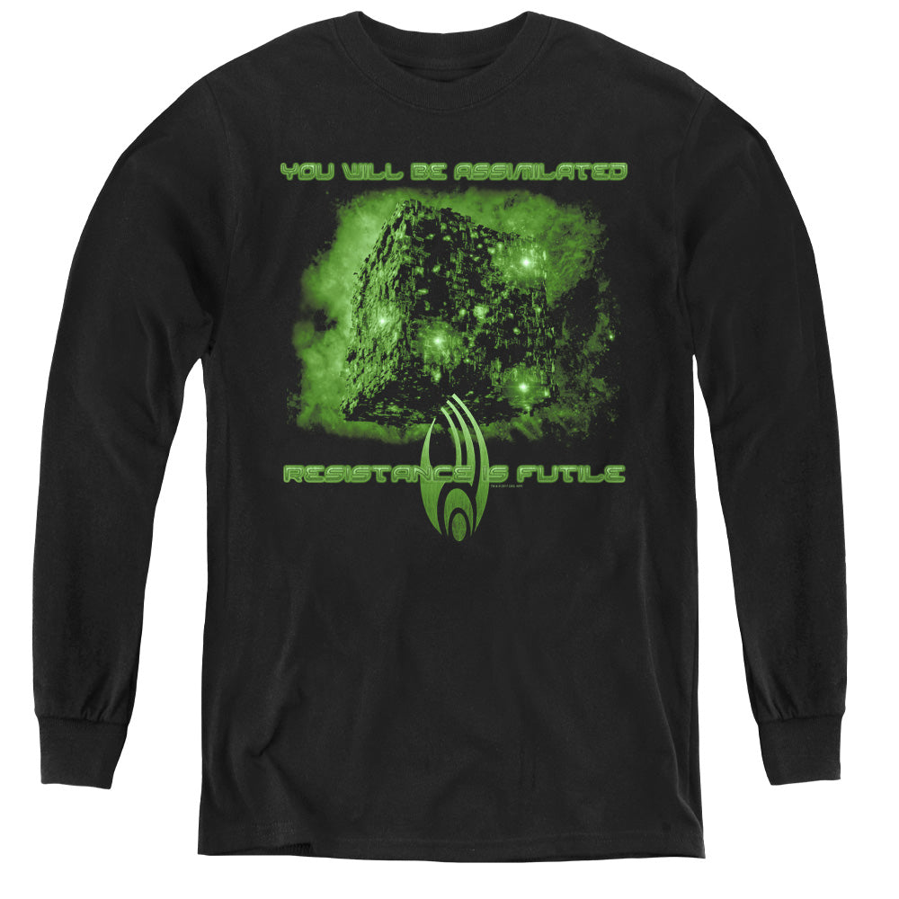 STAR TREK/ASSIMILATE - YOUTH LONG SLEEVE TEE - BLACK
