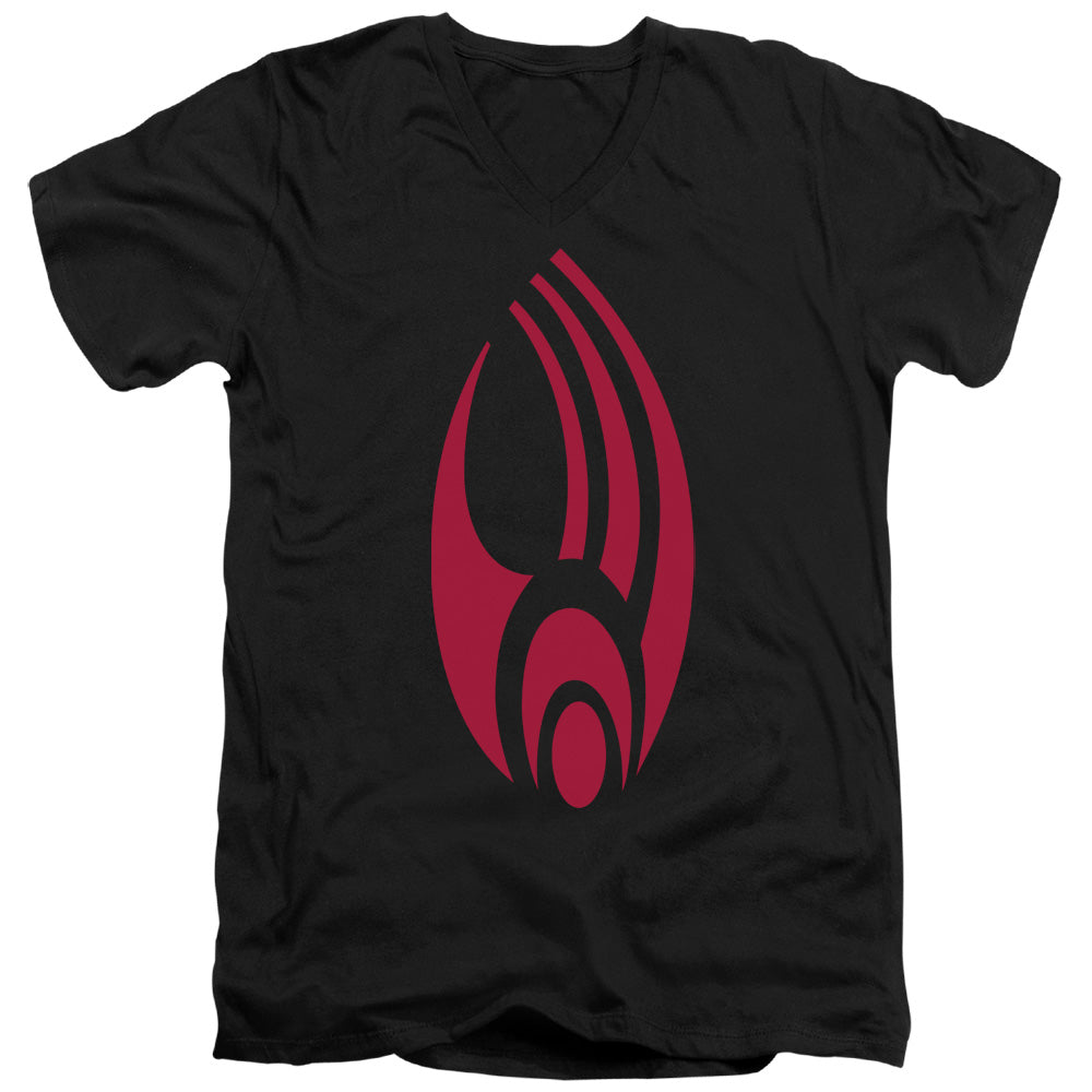STAR TREK/BORG LOGO - S/S ADULT V-NECK 30/1 - BLACK